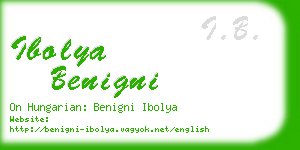 ibolya benigni business card